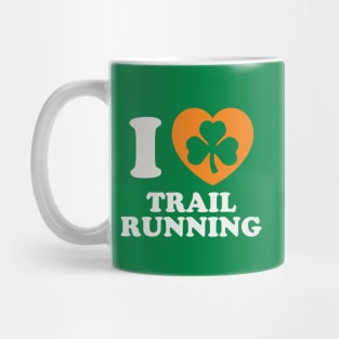 St Patricks Day Trail Running Irish Trail Runner Shamrock Mug